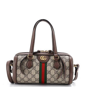 Gucci Small Ophidia Boston Bag GG Coated Canvas